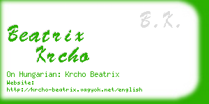 beatrix krcho business card